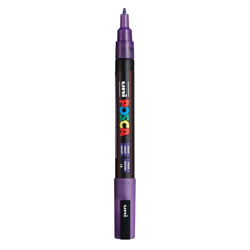 Posca PC-3M Verfstift Glitter Violet - Acrylmarker Fijn