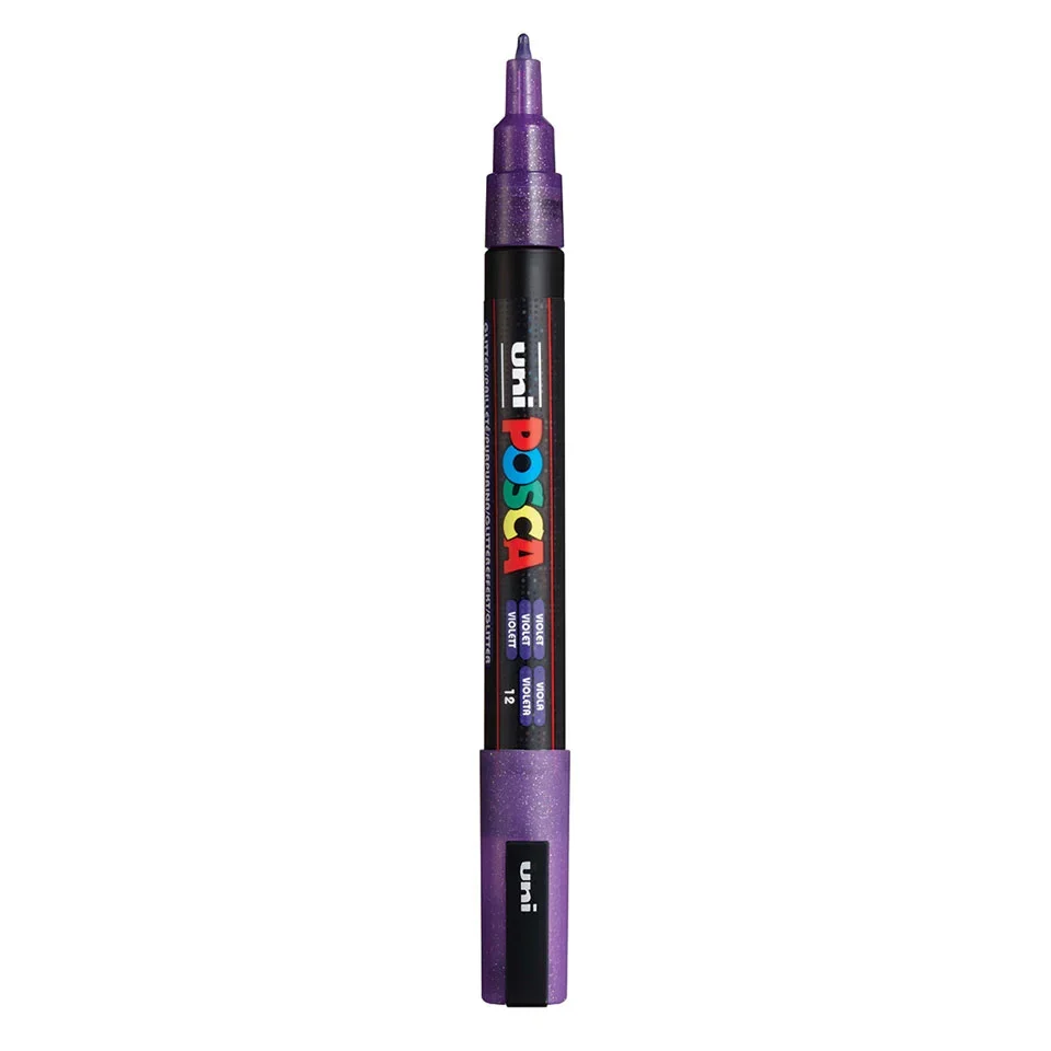 Posca PC-3M Verfstift Glitter Violet - Acrylmarker Fijn