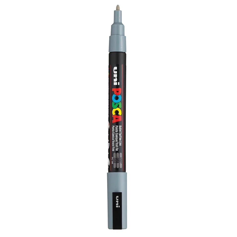 Posca PC-3M Verfstift Grijs - Acrylmarker Fijn