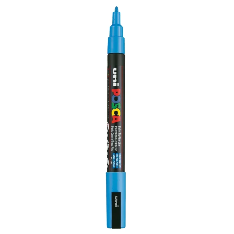 Posca PC-3M Verfstift Hemel Blauw - Acrylmarker Fijn