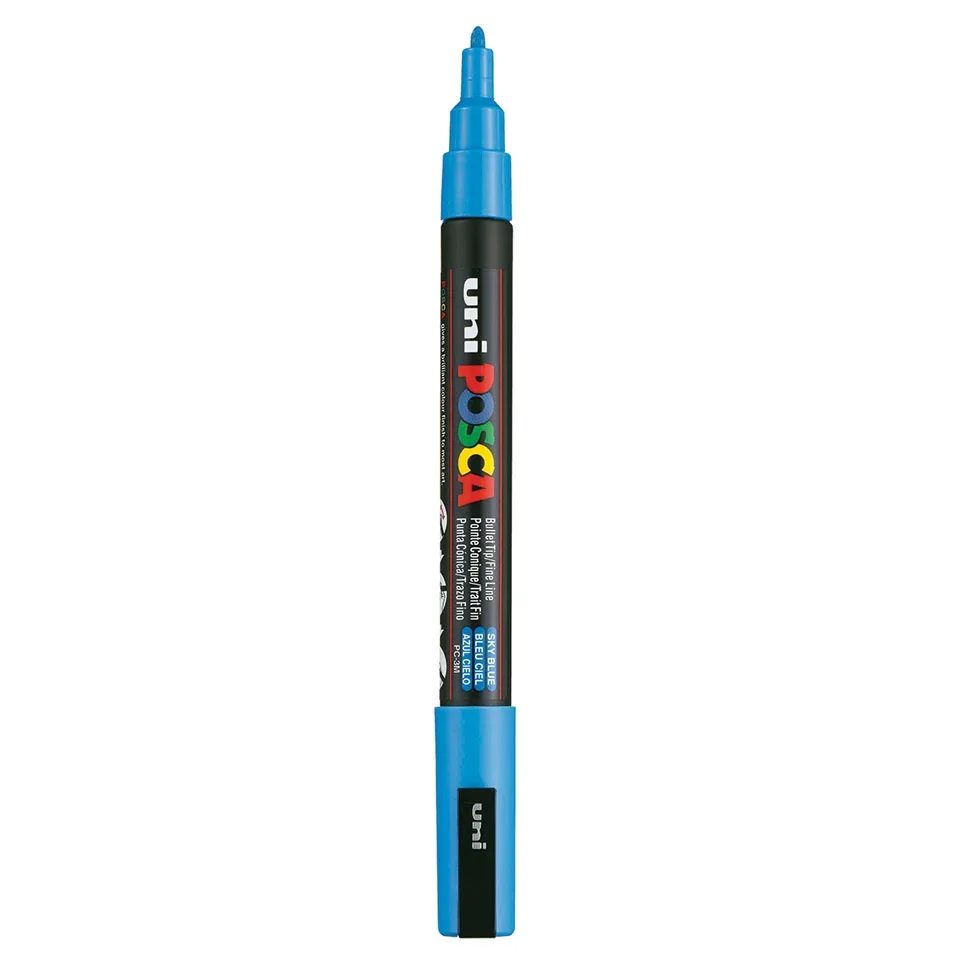 Posca PC-3M Verfstift Hemel Blauw - Acrylmarker Fijn