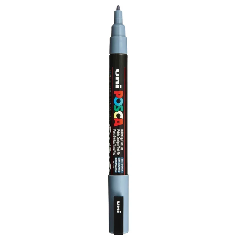Posca PC-3M Verfstift Leisteen Grijs - Acrylmarker Fijn