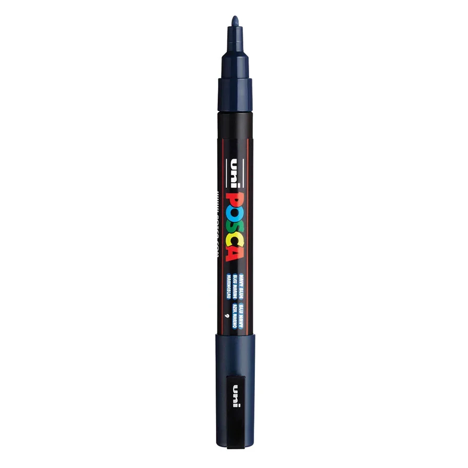 Posca PC-3M Verfstift Navy Blauw - Acrylmarker Fijn