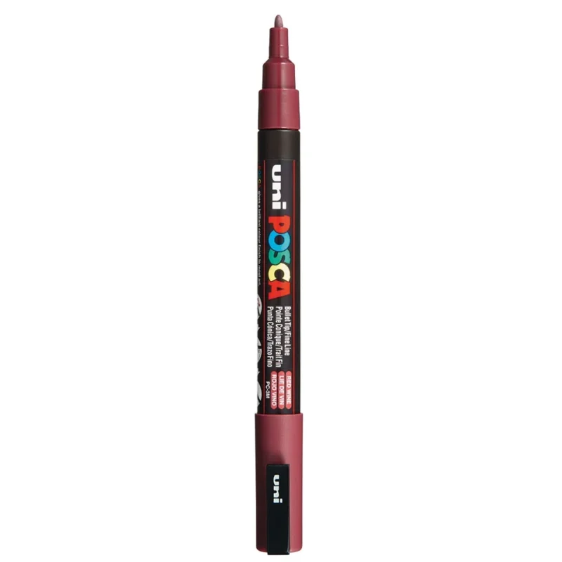 Posca PC-3M Verfstift Wijn Rood - Acrylmarker Fijn