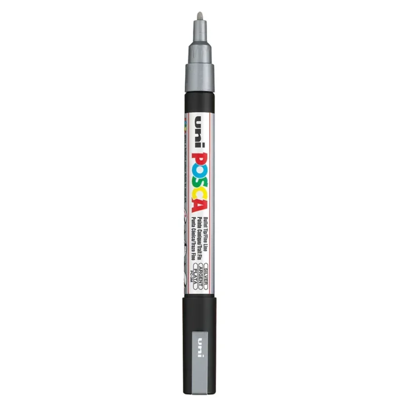Posca PC-3M Verfstift Zilver - Acrylmarker Fijn
