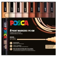 Posca PC-5M Verfstift Set Portret Kleuren 8 Stuks - Acrylmarker Medium
