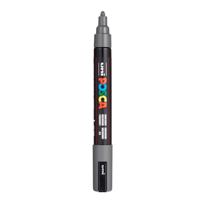 Posca PC-5M Verfstift Diep Grijs - Acrylmarker Medium