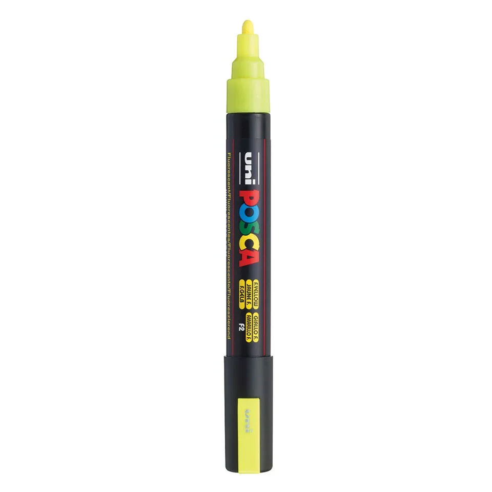 Posca PC-5M Verfstift Fluo Geel - Acrylmarker Medium