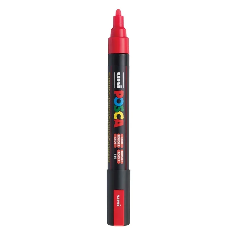 Posca PC-5M Verfstift Fluo Rood - Acrylmarker Medium