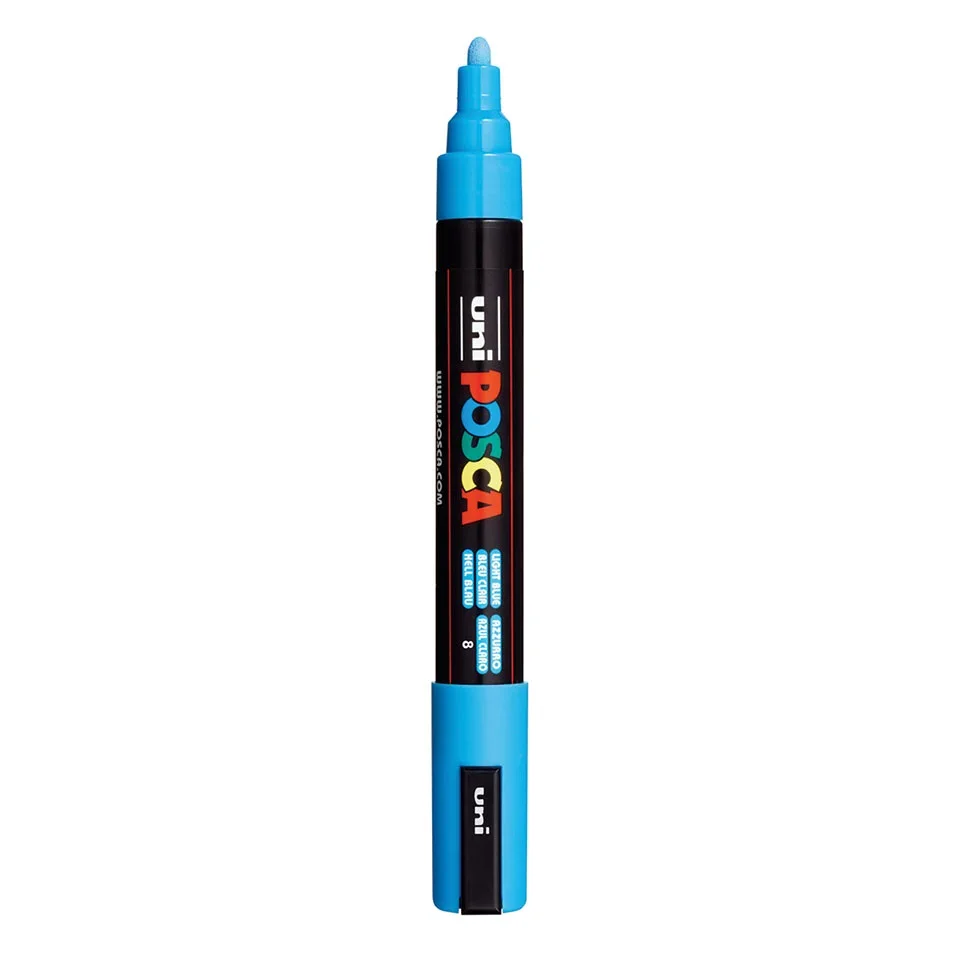 Posca PC-5M Verfstift Licht Blauw - Acrylmarker Medium