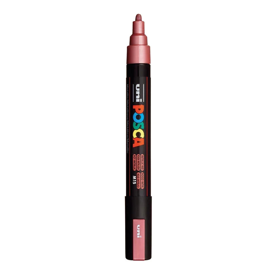 Posca PC-5M Verfstift Metallic Rood - Acrylmarker Medium