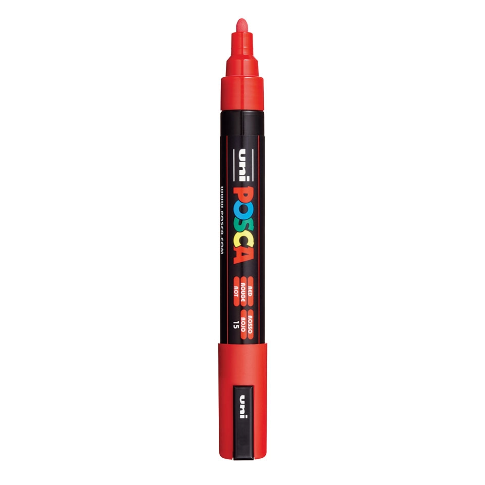 Posca PC-5M Verfstift Rood - Acrylmarker Medium