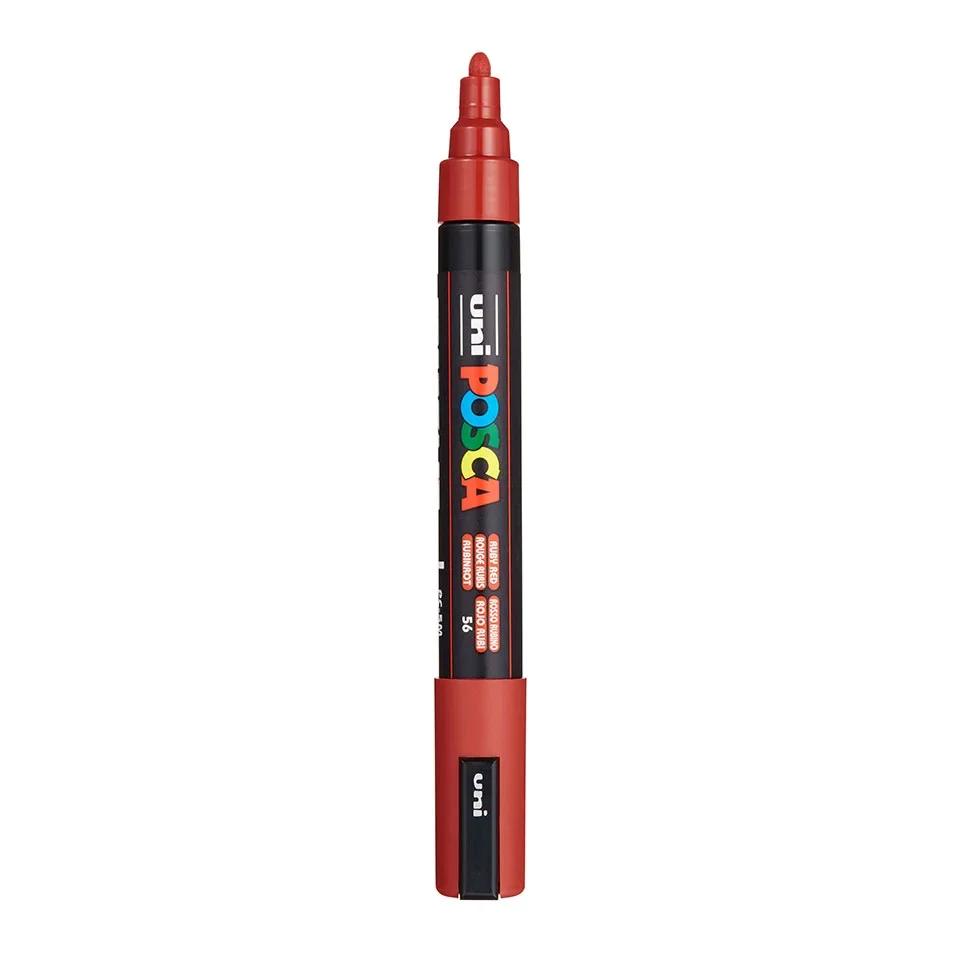 Posca PC-5M Verfstift Robijn Rood - Acrylmarker Medium