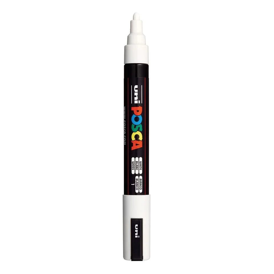 Posca PC-5M Verfstift Wit - Acrylmarker Medium