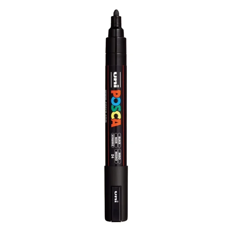 Posca PC-5M Verfstift Zwart - Acrylmarker Medium