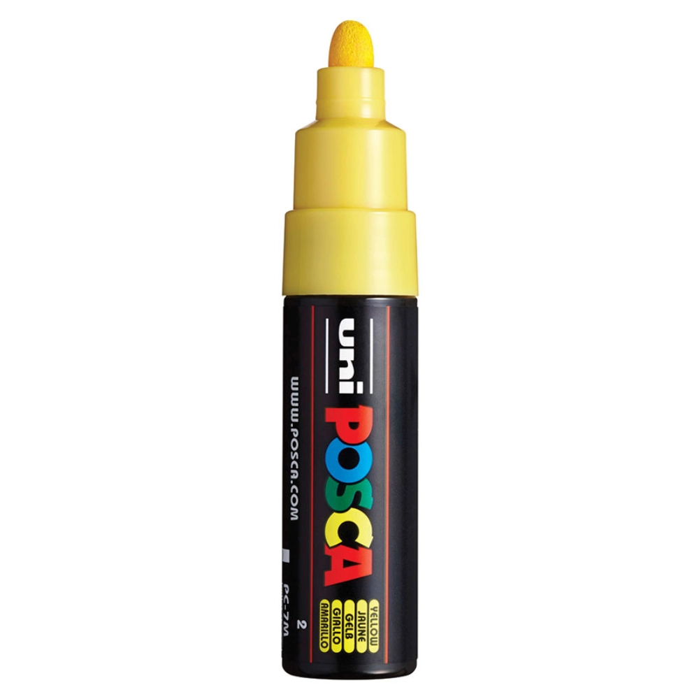 Posca PC-7M Verfstift Geel - Acrylmarker 5mm