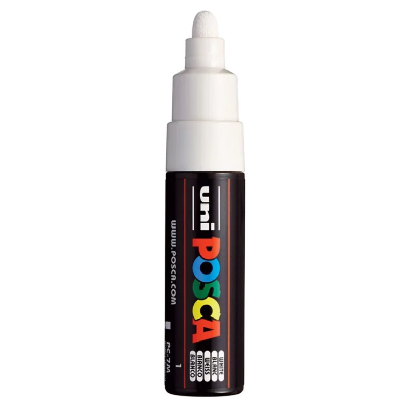 Posca PC-7M Verfstift Wit - Acrylmarker 5mm