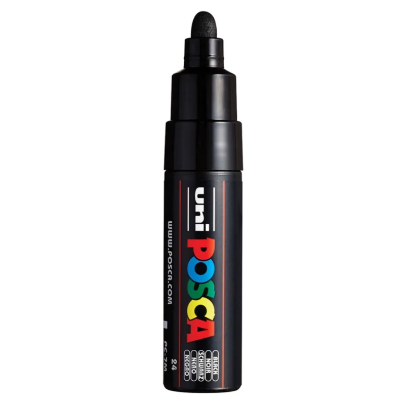 Posca PC-7M Verfstift Zwart - Acrylmarker 5mm