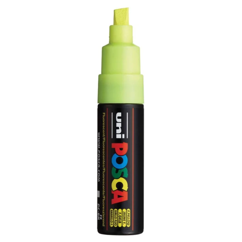 Posca PC-8K Verfstift Fluo Geel - Acrylmarker 8mm