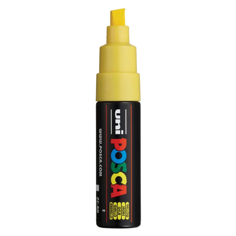Posca PC-8K Verfstift Geel - Acrylmarker 8mm