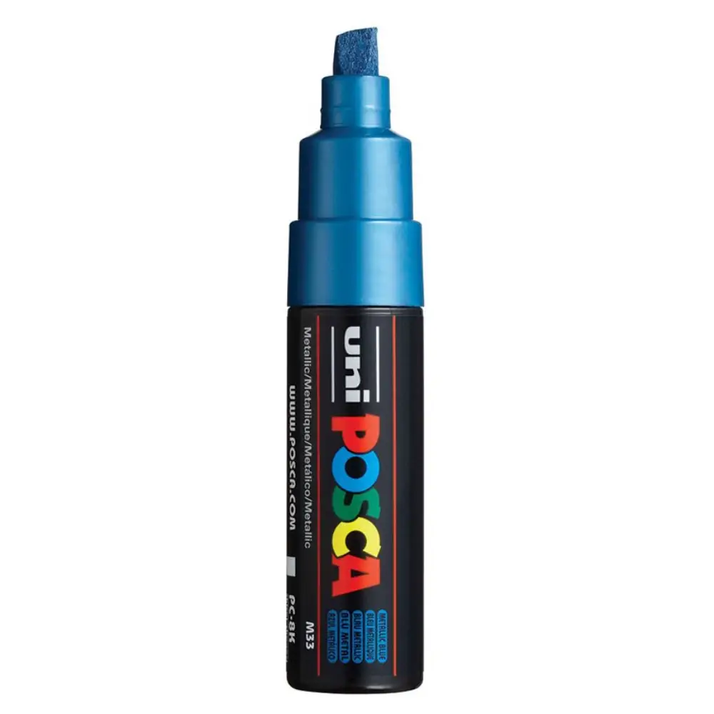 Posca PC-8K Verfstift Metallic Blauw - Acrylmarker 8mm