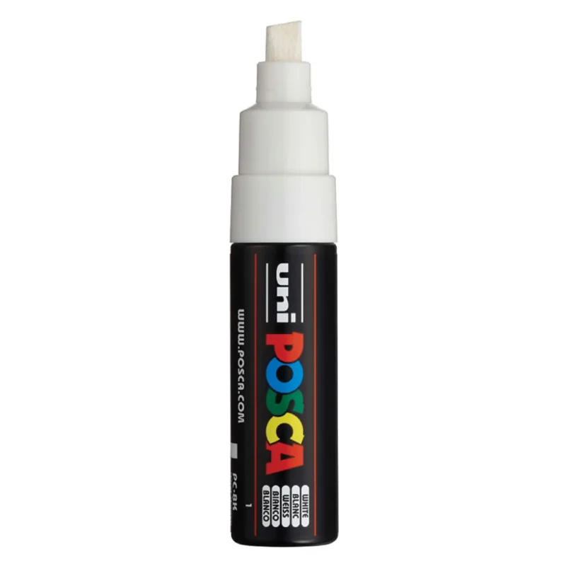 Posca PC-8K Verfstift Wit - Acrylmarker 8mm