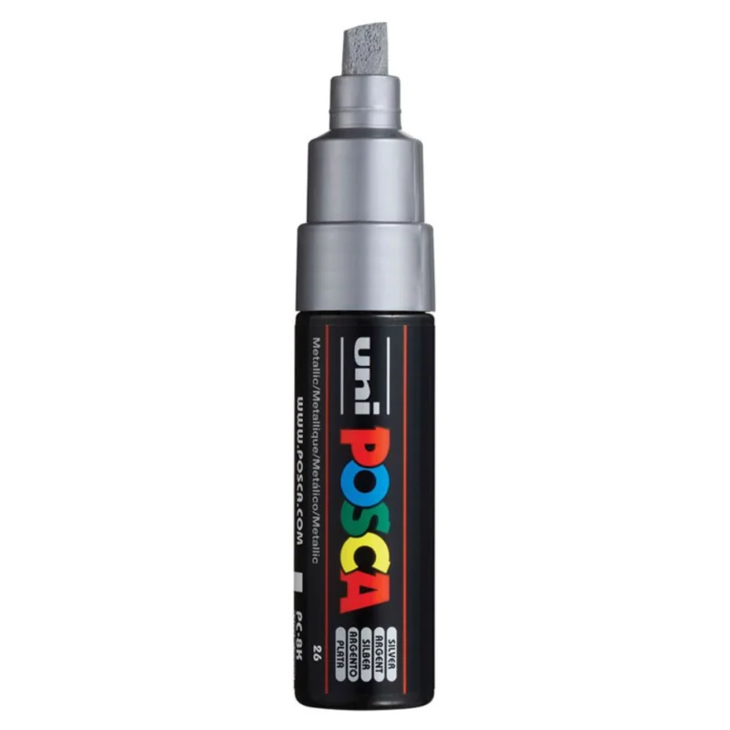 Posca PC-8K Verfstift Zilver - Acrylmarker 8mm