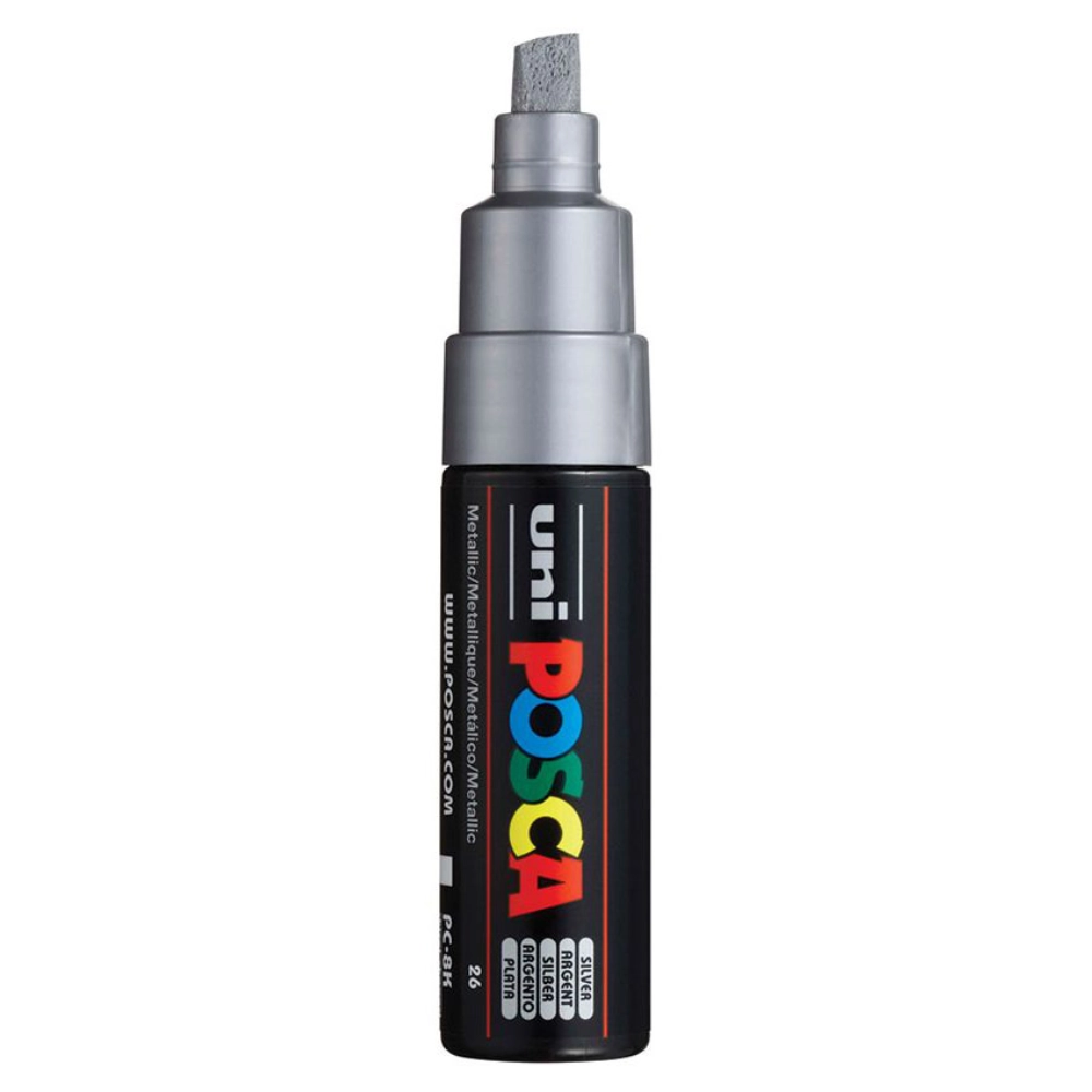 Posca PC-8K Verfstift Zilver - Acrylmarker 8mm