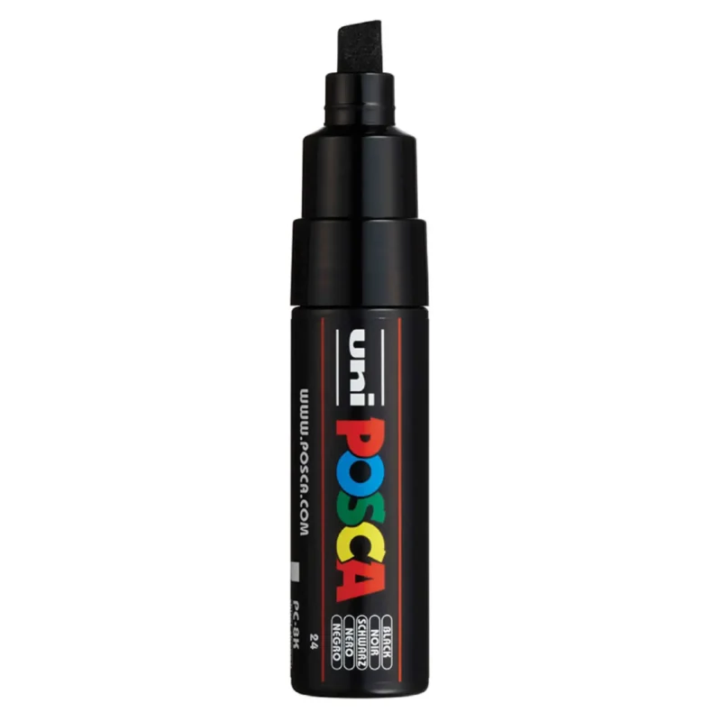 Posca PC-8K Verfstift Zwart - Acrylmarker 8mm
