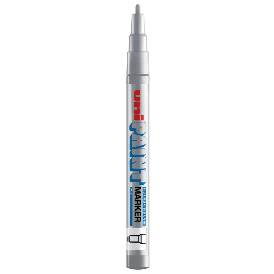 Uni Paint PX-21 Verfstift Zilver - Oliebasis Lakmarker 1,2 mm